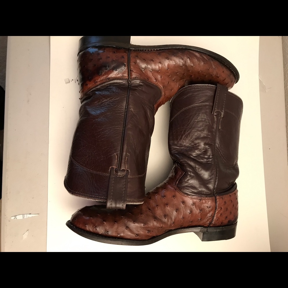 Larry Mahan Ostrich Quill boots size 11 D